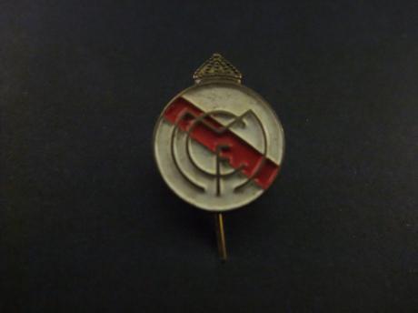 Real Madrid voetbalclub Spanje logo (goudkleurige kroon)